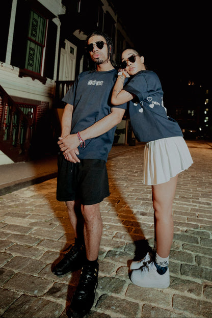 Skeleton Sharing Beauty Navy Blue