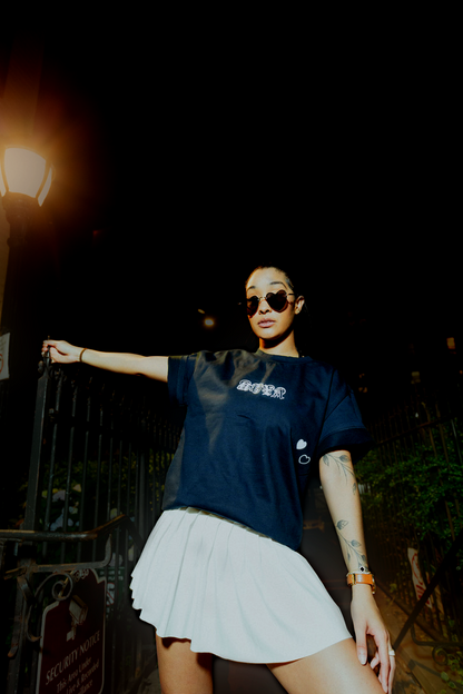 Skeleton Sharing Beauty Navy Blue