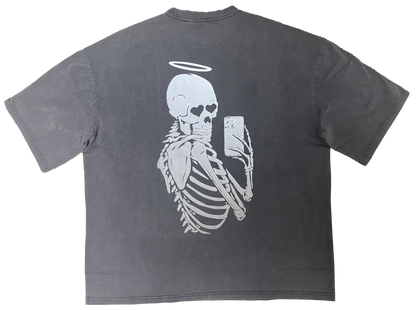 Grey Reflective Selfie Shirt